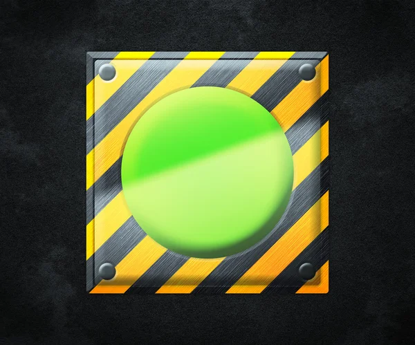 Yeşil düğmeye — Stok fotoğraf
