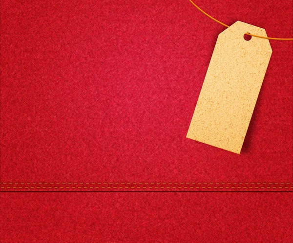 stock image Red Clothes Label