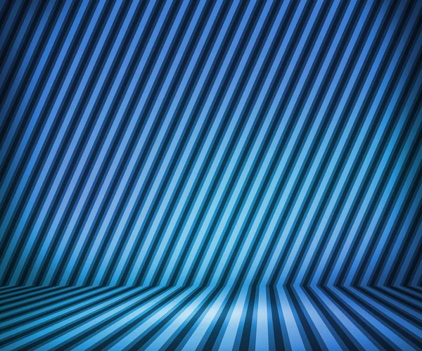 Blau gestreifter Hintergrund Show Room — Stockfoto