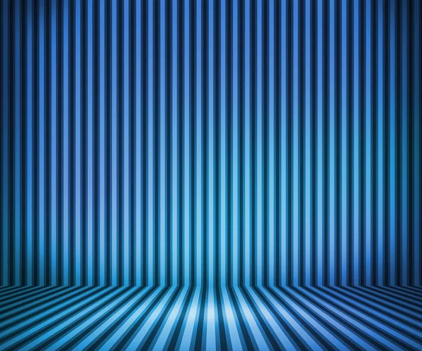 青の縞模様の背景ショー ルーム — ストック写真