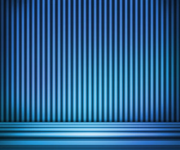 Azul rayas fondo Mostrar habitación — Foto de Stock