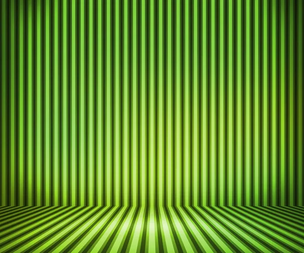緑の縞模様の背景ショー ルーム — ストック写真