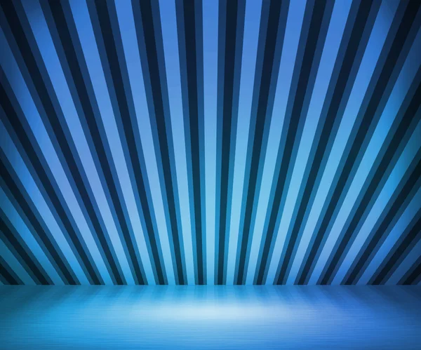 Quarto de show de fundo listrado azul — Fotografia de Stock