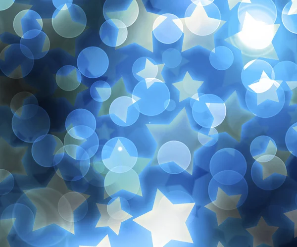 Blå stjärnor i abstrakt bakgrund — Stockfoto