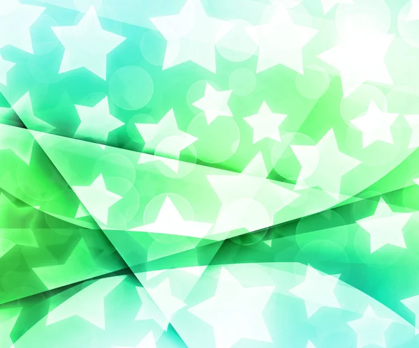 Astratto stelle sfondo verde — Foto Stock