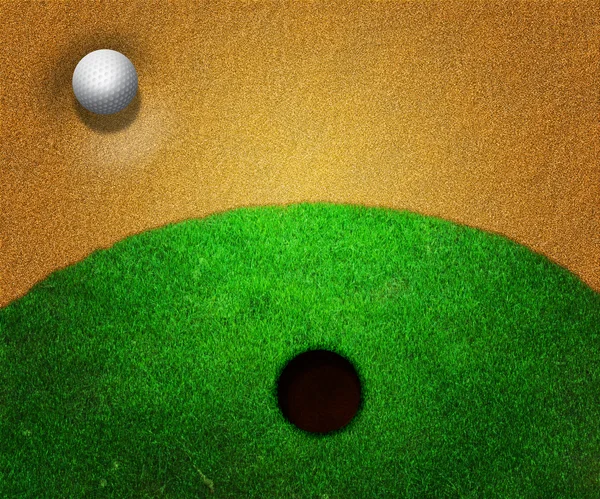 Ball in Sand Golf Background — Stock Photo, Image