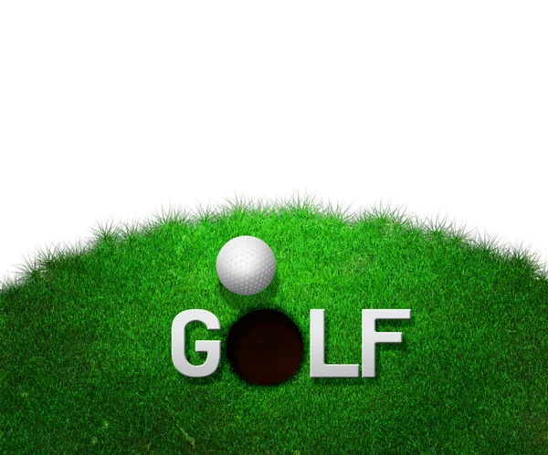 Golf fehér háttér — Stock Fotó