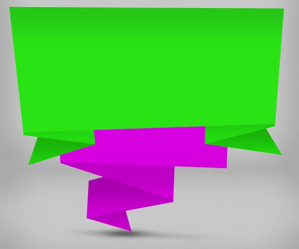 Origami verde e violeta — Fotografia de Stock