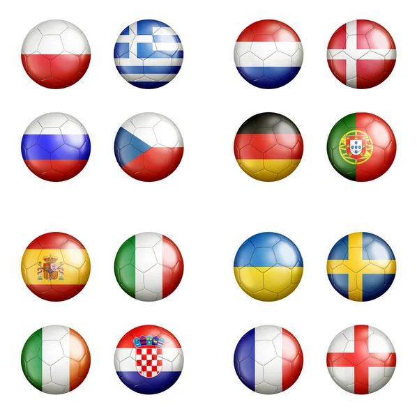 Euro cup 2012 groups — Stock Photo, Image
