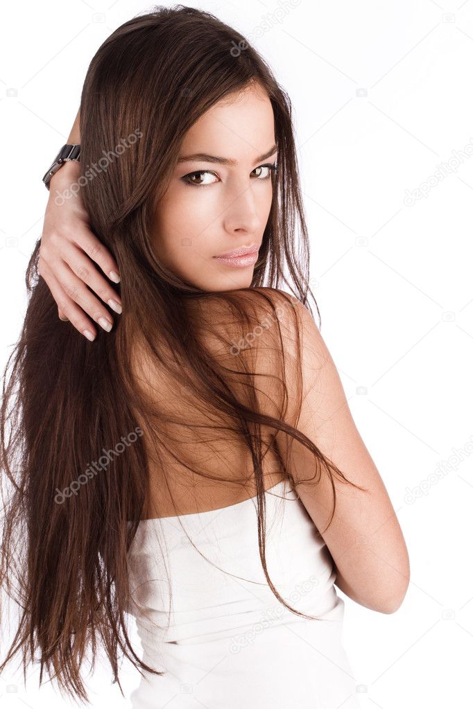 Young beauty with long hair