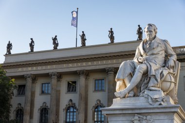 Humboldt University Berlin with statue clipart