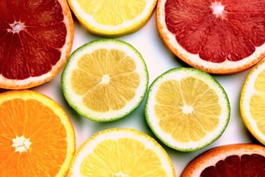 Colorful citrus slices clipart