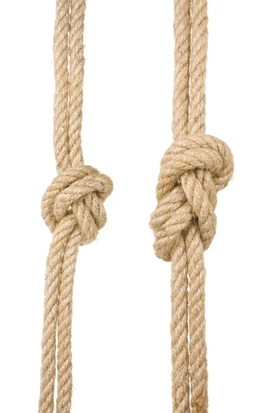 Ship rope with knot on white — Stock Photo © seregam #10763279