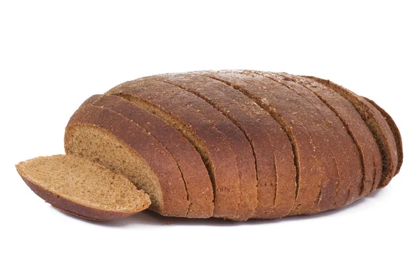 Sliced loaf of bread isolated on white — Stock Photo, Image