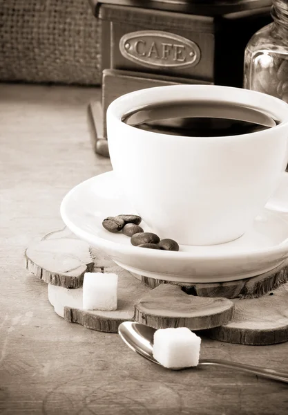 Tasse de café et broyeur — Photo