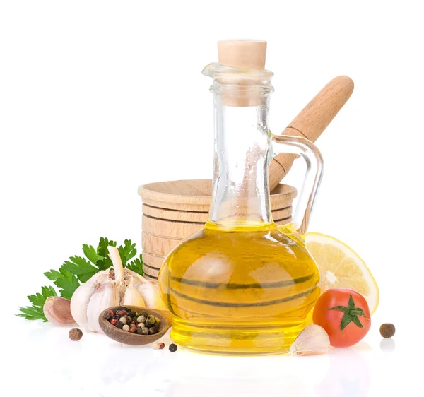 Oil and food ingredients — Stock Photo, Image