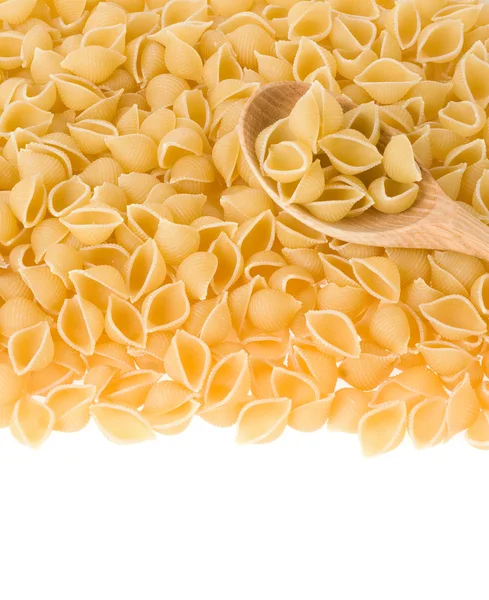 Raw pasta isolated on white — Stock Photo, Image