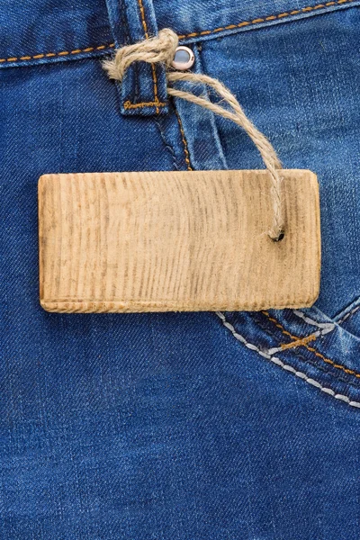 Prezzo cartellino e jeans — Foto Stock