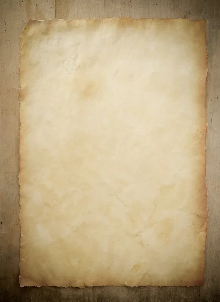 Paper parchment on wood — Stock Photo, Image