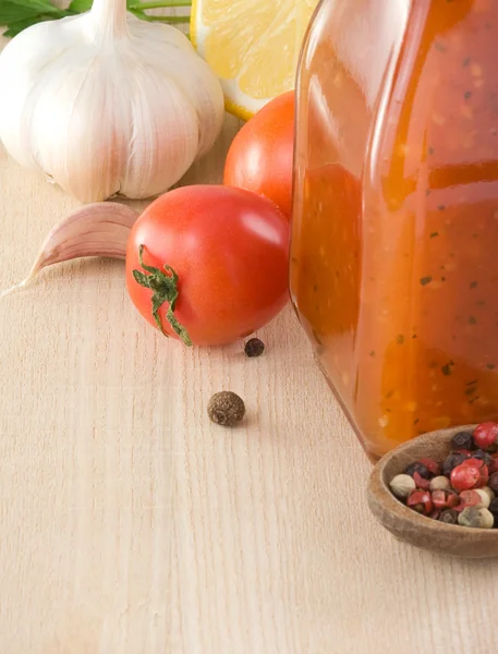Tomatsås och ketchup — Stockfoto