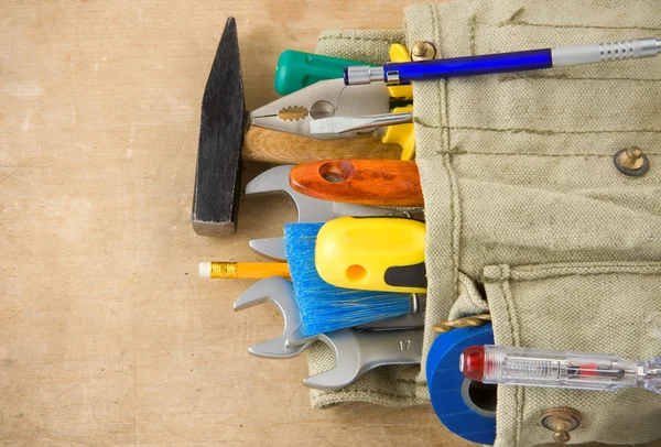 Construction tools and bag — Stock Photo, Image