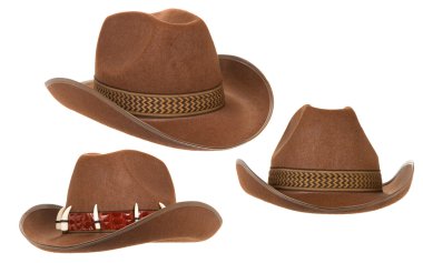 Cowboy hat isolated on white clipart