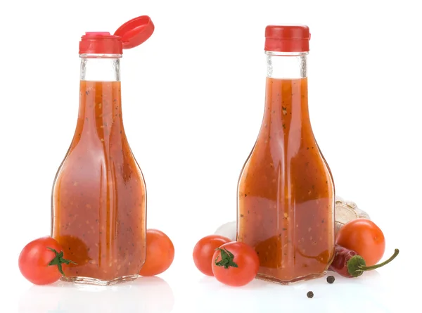 Chili ketchup isolato su bianco — Foto Stock