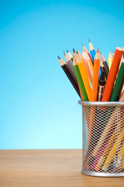Pen and pens in holder — Stock Photo, Image