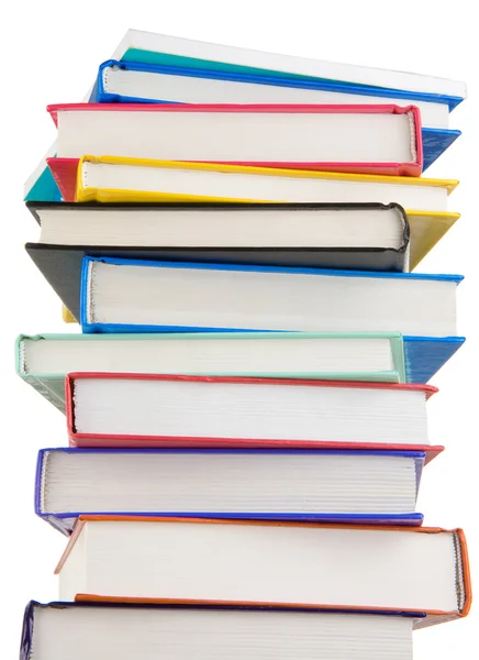 Montón de nuevos libros aislados en blanco —  Fotos de Stock