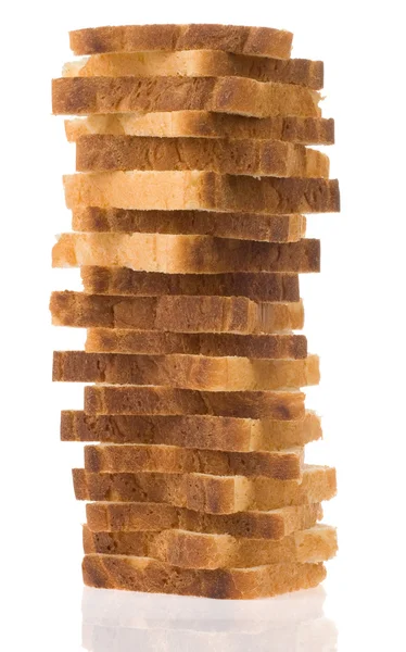 Roti yang diisolasi di atas putih — Stok Foto