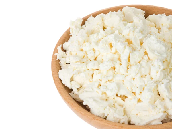 Cottage cheese in plate — Stock Photo, Image