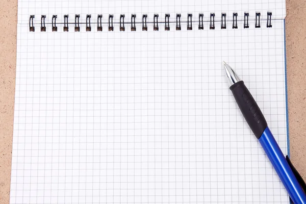 Penna på binder pad — Stockfoto