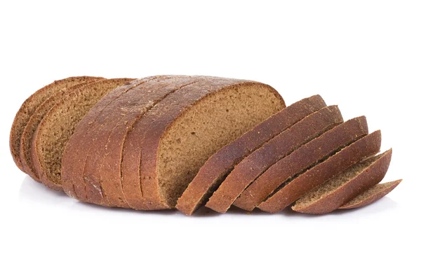 Pane affettato su bianco — Foto Stock