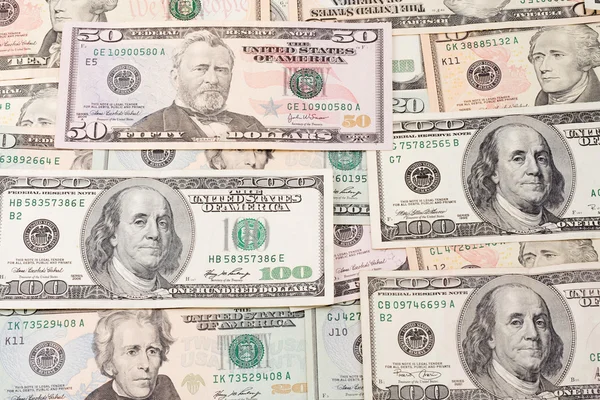 stock image Background from dollars