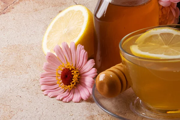 Τσάι και μέλι — Φωτογραφία Αρχείου
