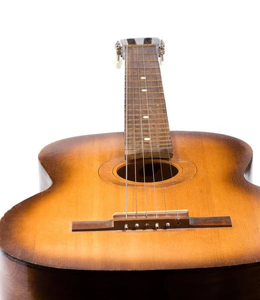 Beyaz zemin üzerinde gitar — Stok fotoğraf