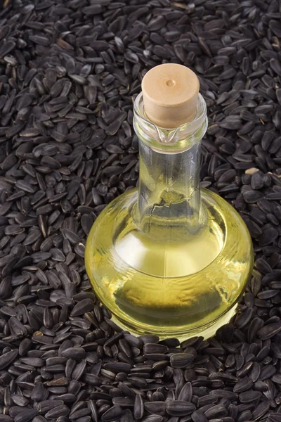 stock image Sunflower seeds and oil