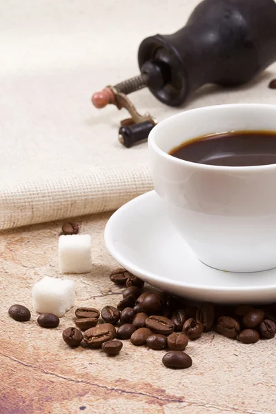 Kaffee und Mühle — Stockfoto
