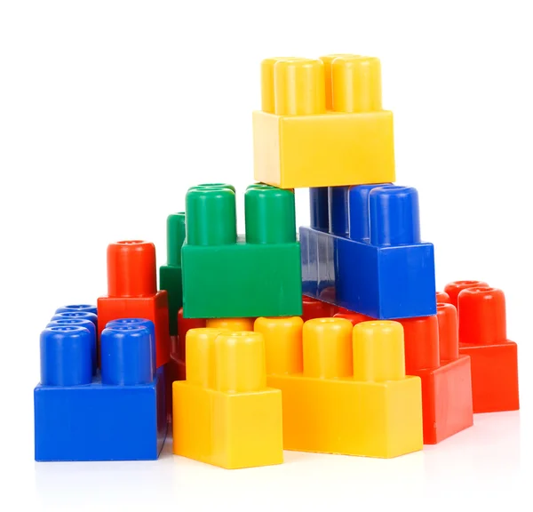 Пластиковые разноцветные кирпичи — стоковое фото