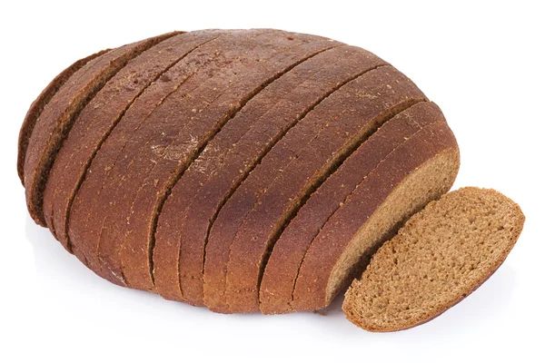 Нарезанный хлеб на белом — стоковое фото