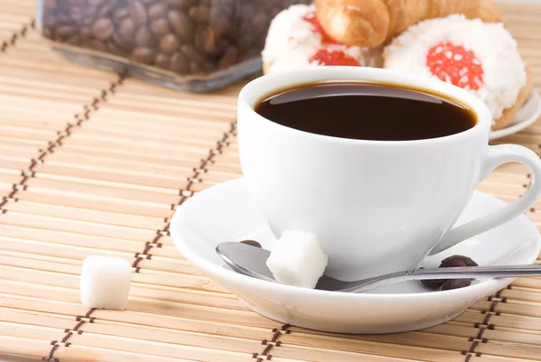 Káva a sladkosti — Stock fotografie