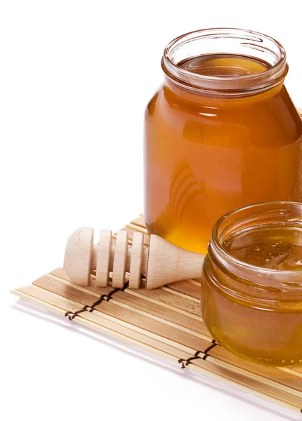 Frascos de mel — Fotografia de Stock