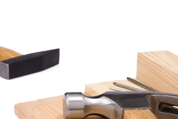 Tools on wood — Stok fotoğraf