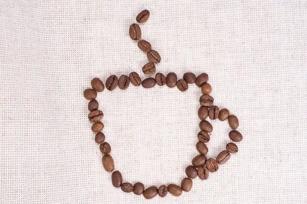 Grãos de café como xícara — Fotografia de Stock