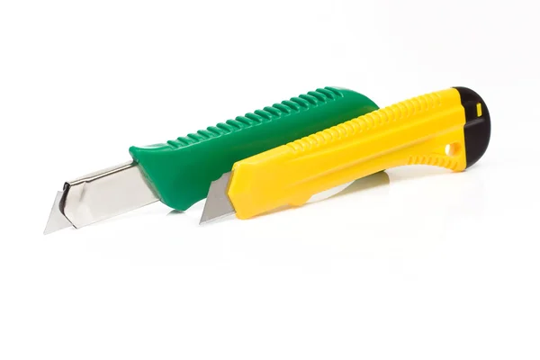 Dos cuchillos de papel de colores — Foto de Stock