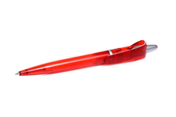 Penna rossa a bianco — Foto Stock