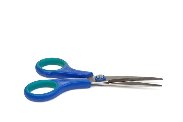 Isolated blue scissors — Stock Photo, Image