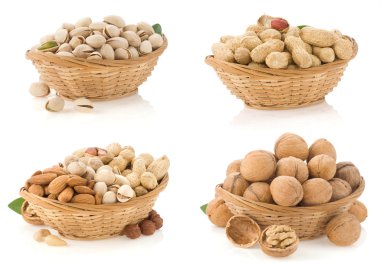 Nuts isolated on white clipart