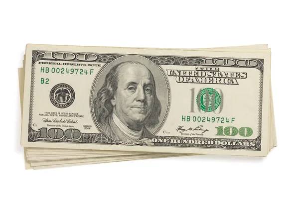 Dollars money banknotes isolated on white — Stock Photo, Image
