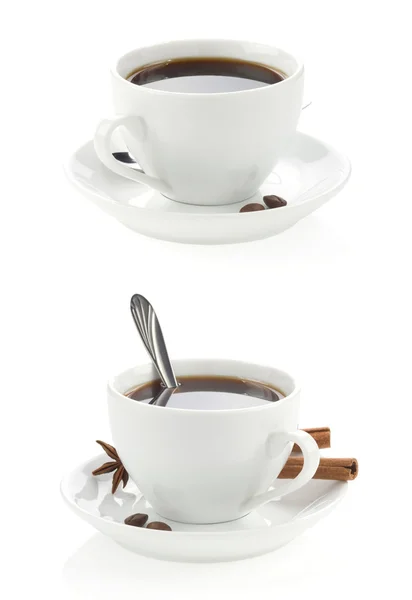 Kopje koffie geïsoleerd op wit — Stockfoto
